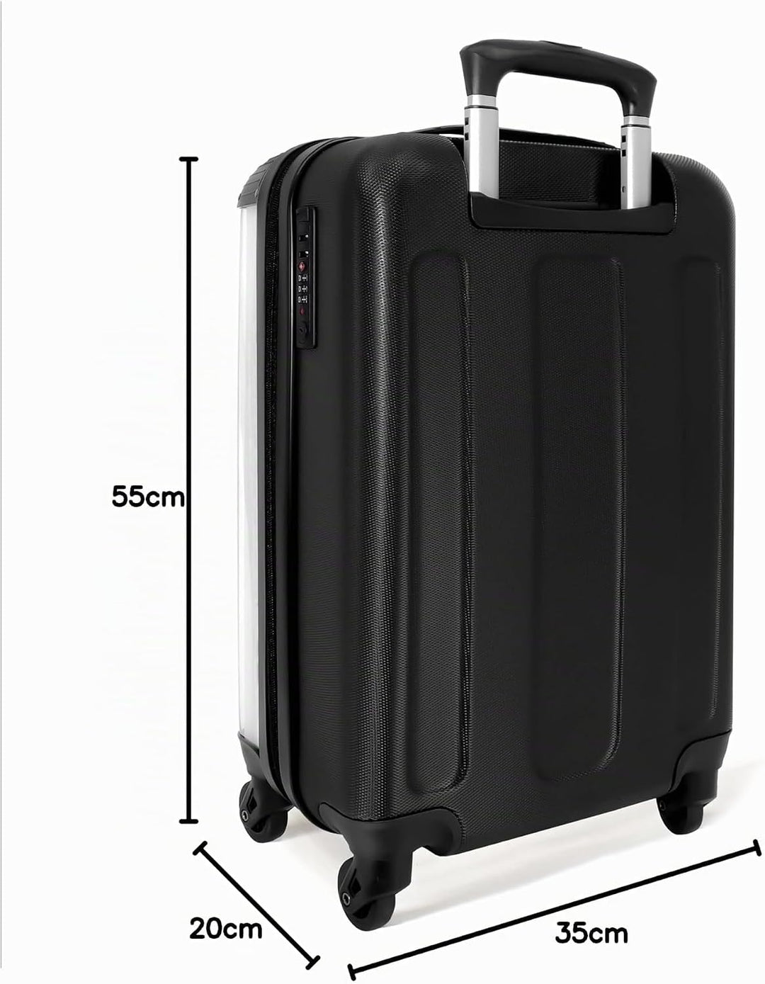 NoBoringSuitcases.com® Kinderkoffer Mädchen - Koffer kinder Mädchen - Kleines Reh weissem Hintergrun