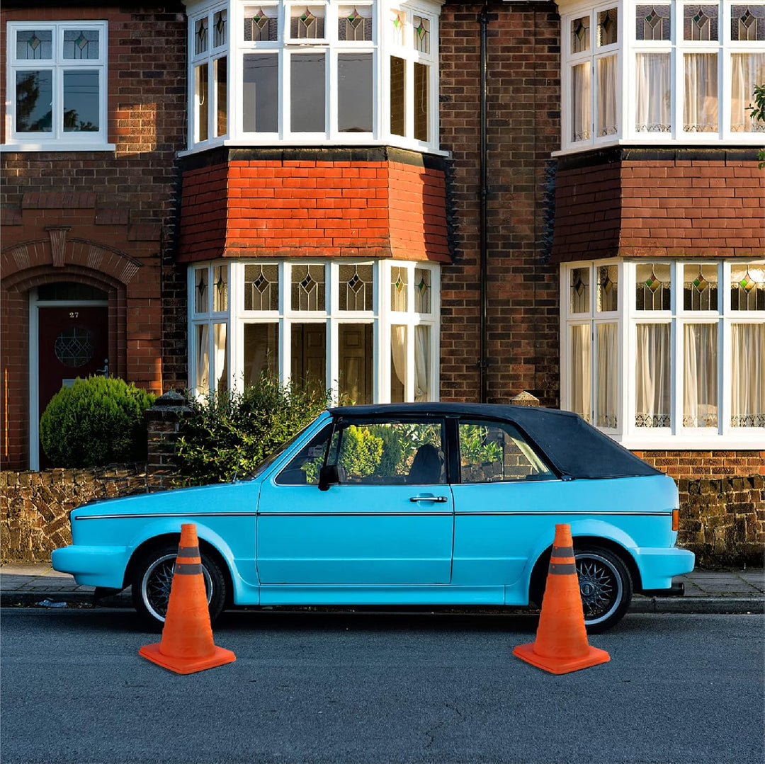 2Pack 18 Zoll zusammenklappbare Verkehrskegel/Verkehrskegelschild/Mehrzweck-Popup-Reflektierender Si