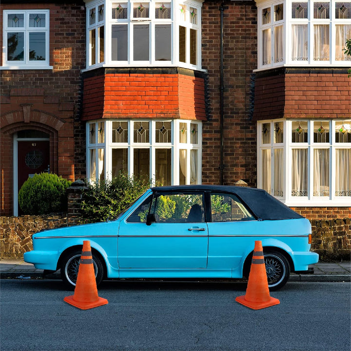 2Pack 18 Zoll zusammenklappbare Verkehrskegel/Verkehrskegelschild/Mehrzweck-Popup-Reflektierender Si