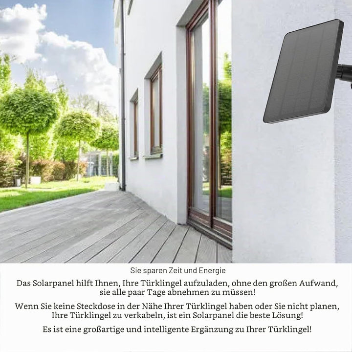 10W Solarpanel für Türklingel, Solarpanel Ladegerät für Nest/Eufy Doorbell 2K Kamera, Ring Video Doo