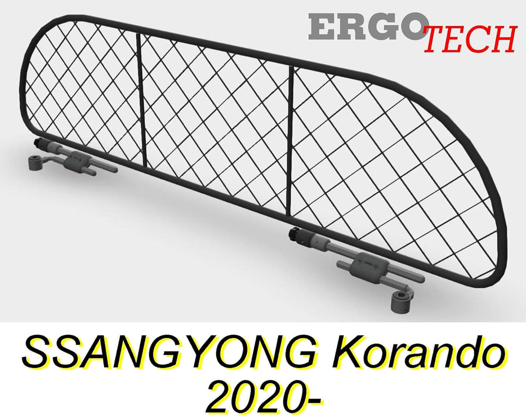 ERGOTECH Trennnetz Trenngitter kompatibel mit SsangYong Korando (ab BJ 2020), RDA65-S8, für Hunde un