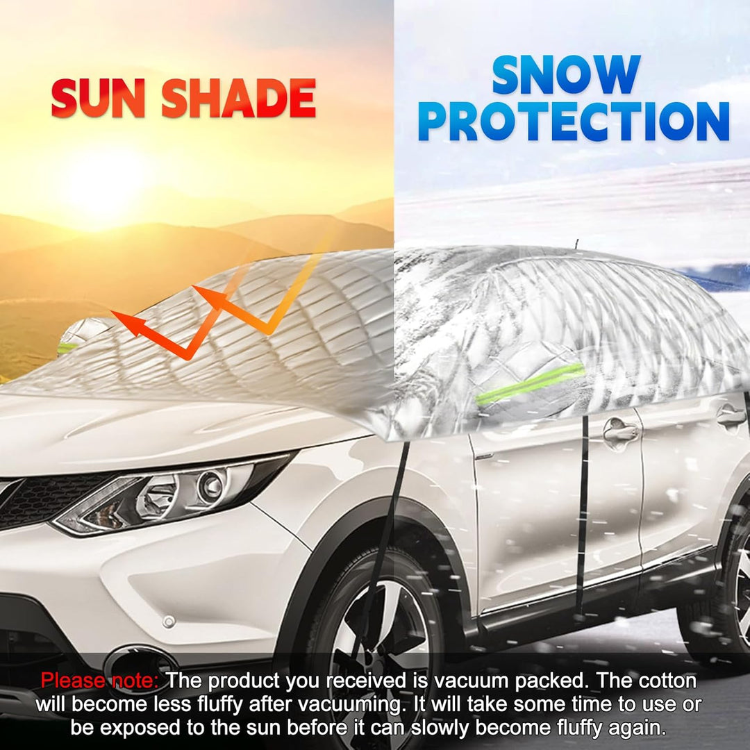 Halbgarage für Nissan Qashqai 2013-2025, Halbe Autoabdeckung Winter Sommer, Abdeckplane Auto Schutz