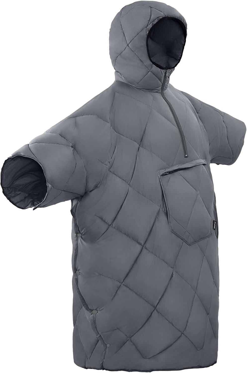 ATEPA Camping Poncho Decke & Tragbarer Schlafsack – Ultraleichte Warme Outdoor Decke Aus Recycelten
