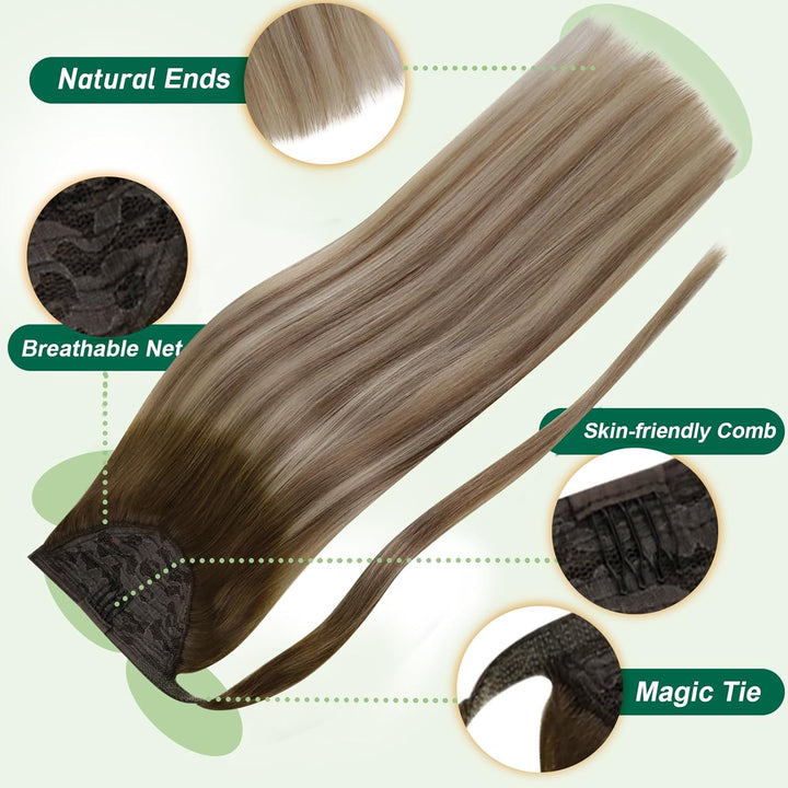 Easyouth Echthaar Zopf Extensions Balayage Pechschwarz Extension Echthaar Remy Pontayil Echthaar Far