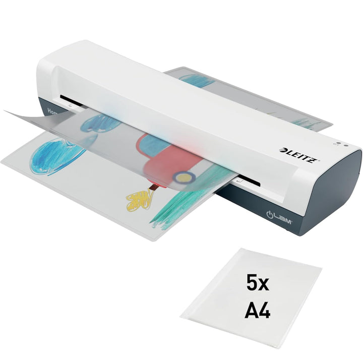 Leitz iLAM Home A3 Laminiergerät, Für 75 bis 125 mic Laminierfolien, 3 Minuten Aufwärmzeit, Inkl. St