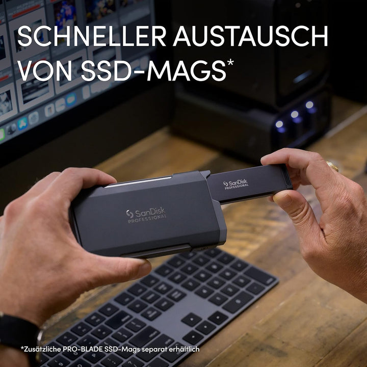 SanDisk PROFESSIONAL PRO-BLADE TRANSPORT 4 TB (mobile Premium-SSD für schnelle, modulare Workflows,