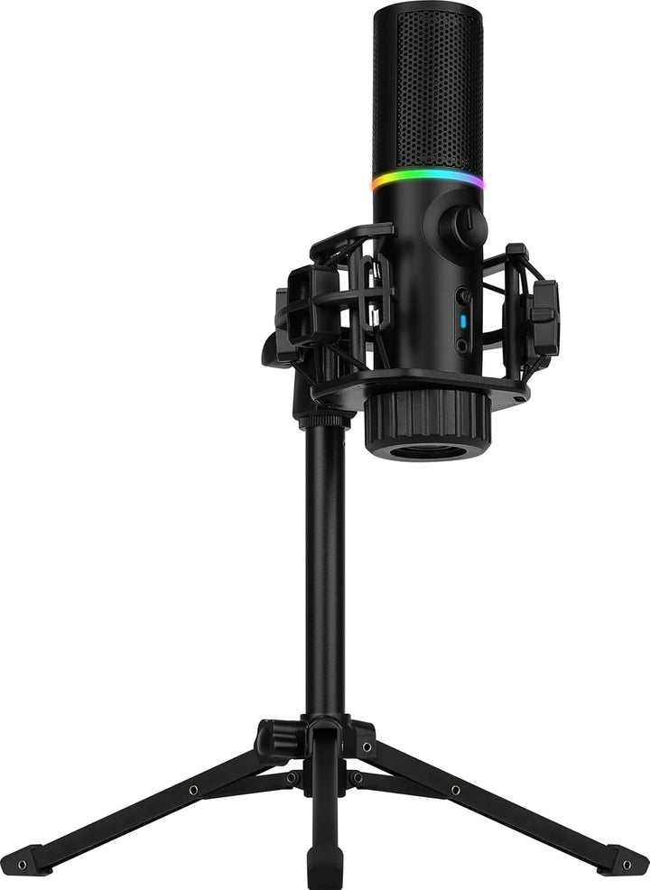 Streamplify MIC RGB Tripod - Nierencharakteristik USB-Mikrofon PC Gaming mit Stativ, Streaming-Mikro