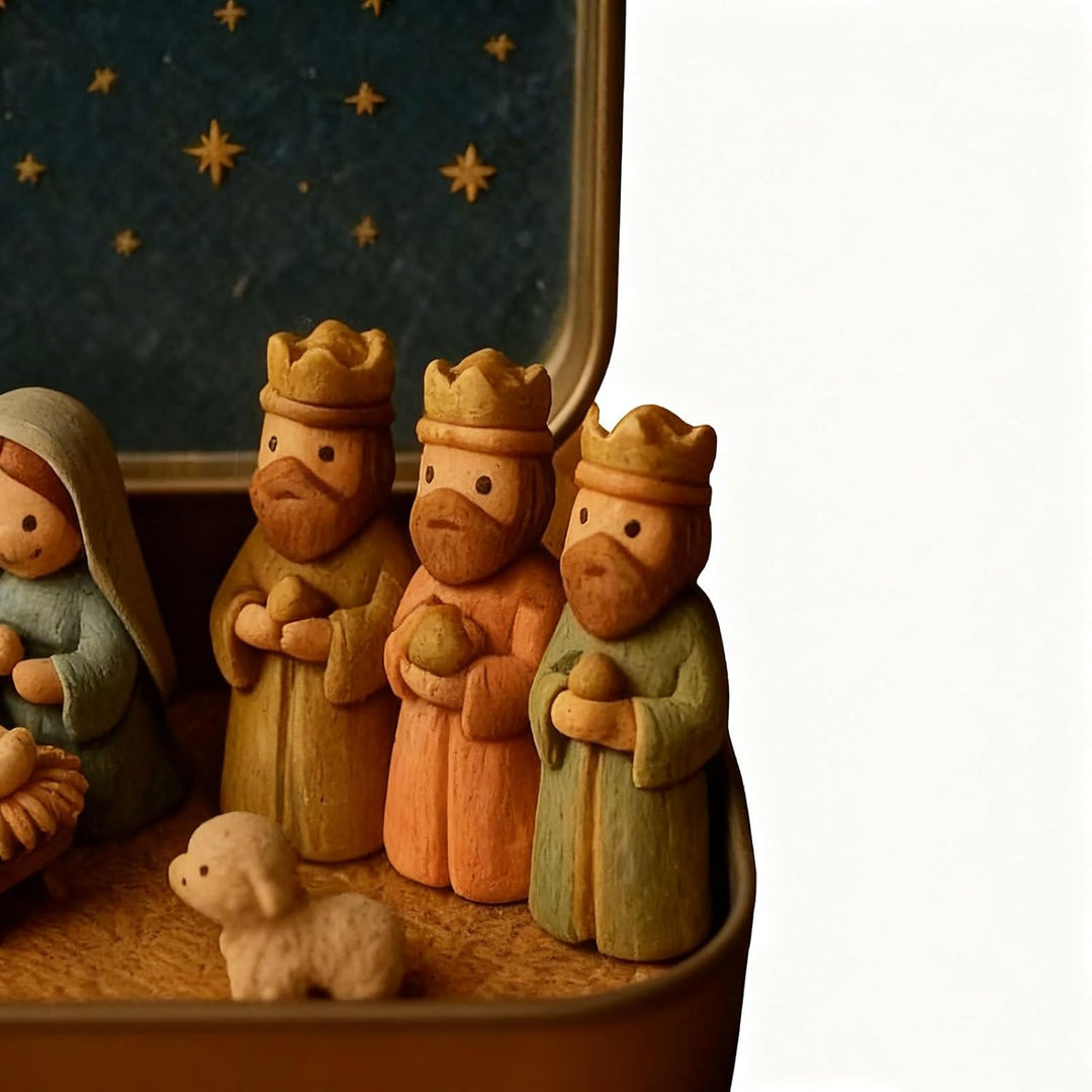 Weihnachtskrippe Komplettset, Krippenfiguren Set, Weihnachtskrippe Figuren Holz, Krippe Weihnachten,