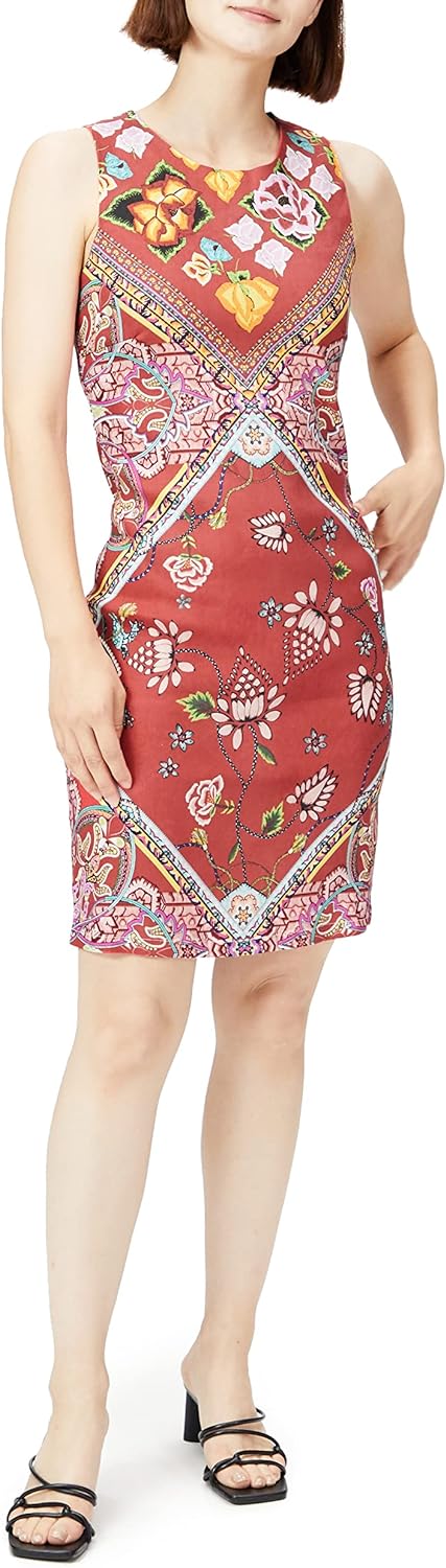 Desigual Damen Dress Sleeveless Lisa Woman Red Kleid 38 Rot (Carmin 3000), 38 Rot (Carmin 3000)