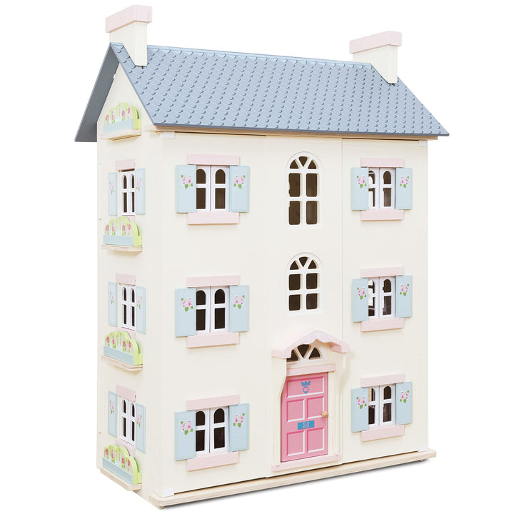 Le Toy Van – Cherry Tree Hall grosses Puppenhaus aus Holz | Puppenhaus-Spielset aus Holz mit 4 Etage