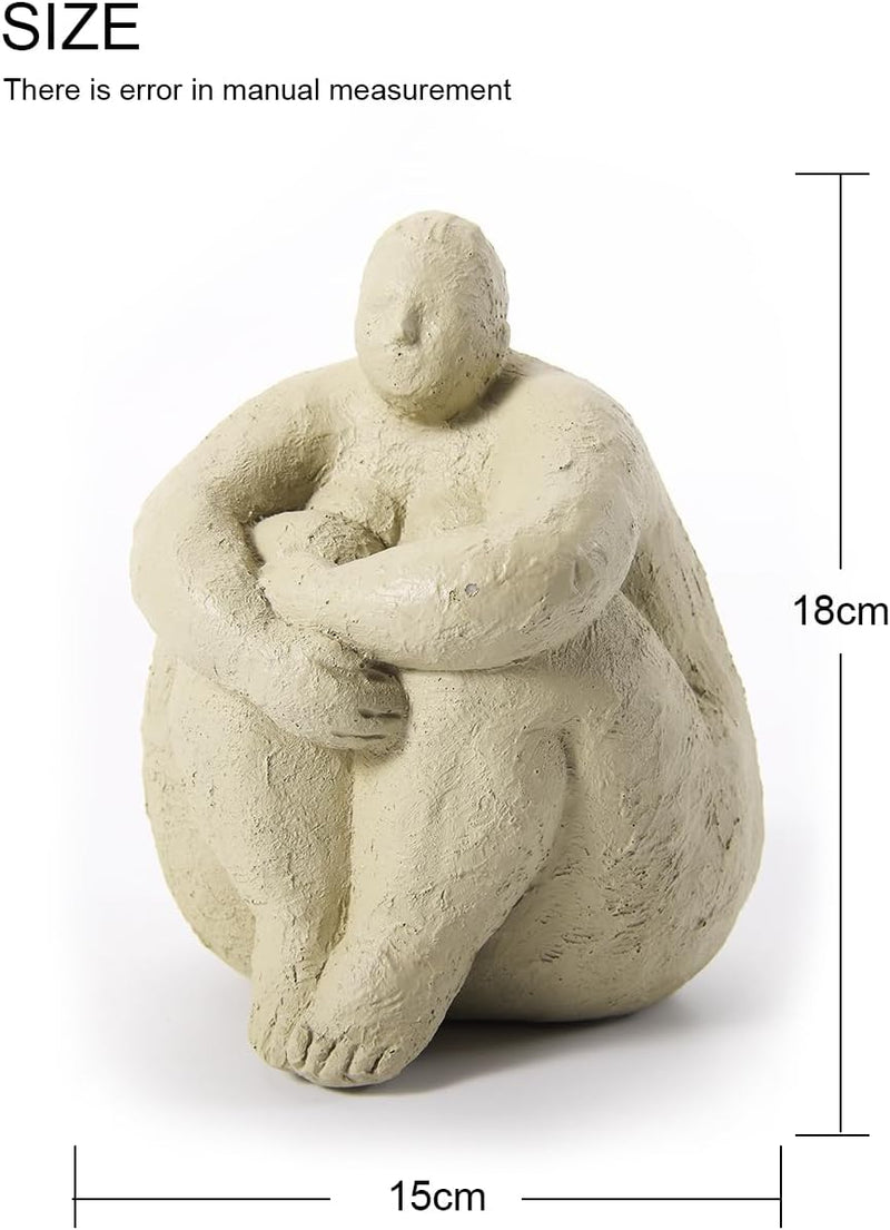 Amoy-Art Frau Skulptur Figuren Modern Dekor Statue Wohnzimmer Kunst Arts Polyresin Geschenk 18cm