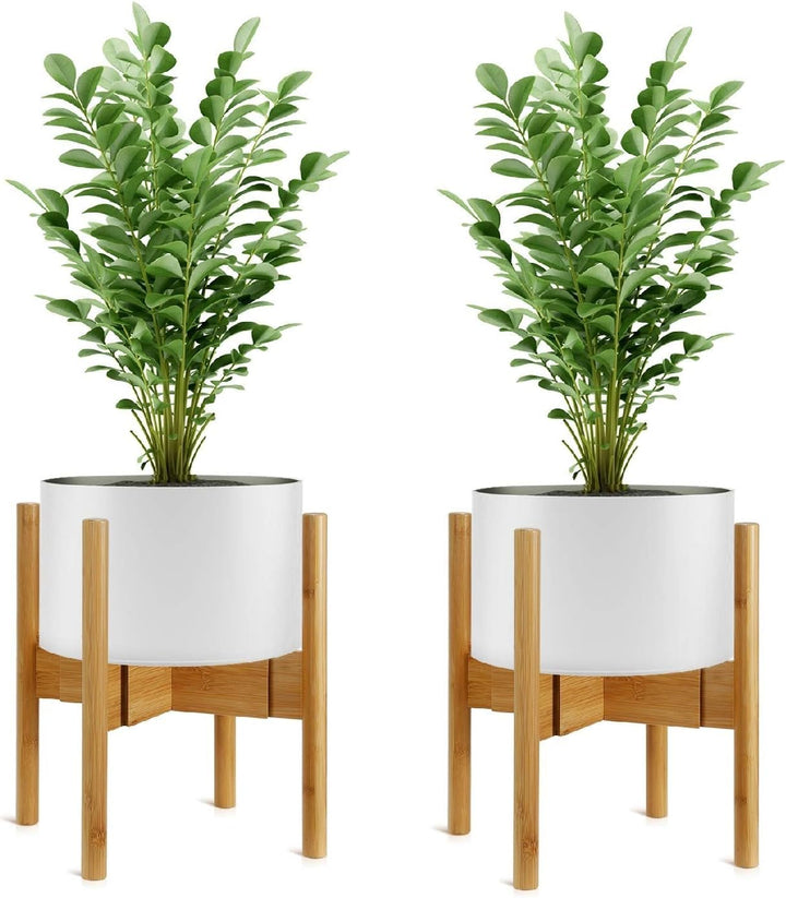 RHtvrll Blumenständer, Bambus Pflanzenständer, Verstellbarer Blumenregal, Blumentopfständer Topfgest