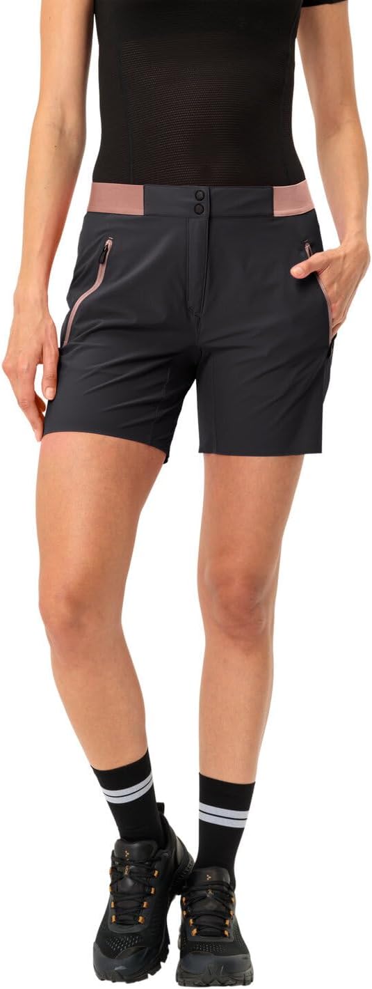 VAUDE Damen Hose Women's Scopi Lw Shorts Ii, 36 Black/Soft Rose