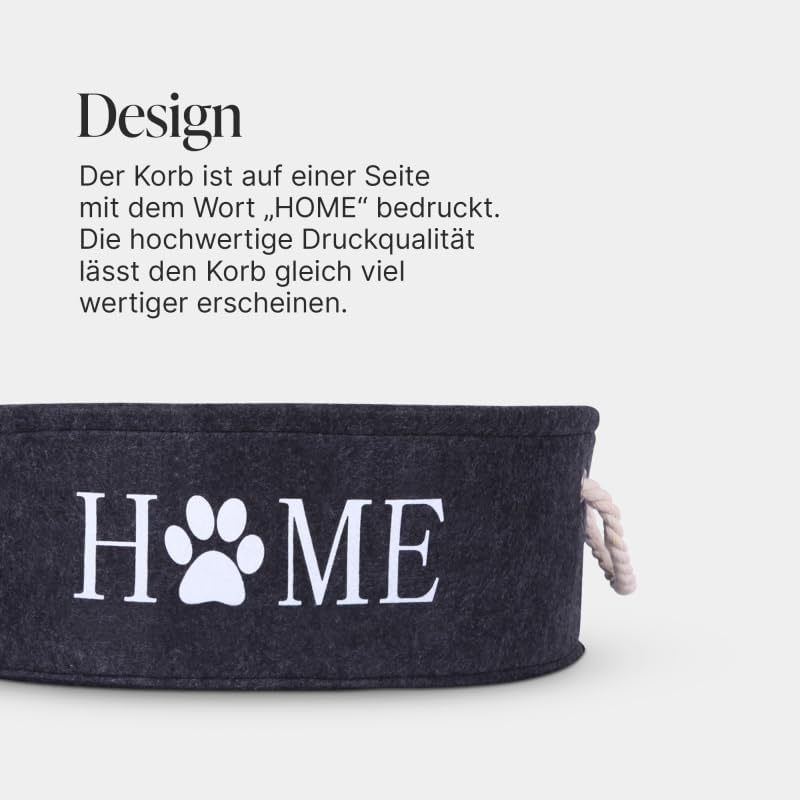 Bestlivings Katzenkorb Ø40cm - inkl. Kissen - Katzenbett Home - Katzenschlafplatz aus Filz rund, Fil