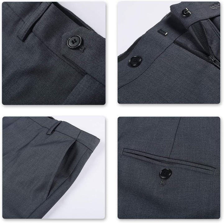 YOUTHUP Herren 2 Teilig Anzug Modern Slim fit Anzüge Einreiher Anzugsjacke Anzughose Business Hochze