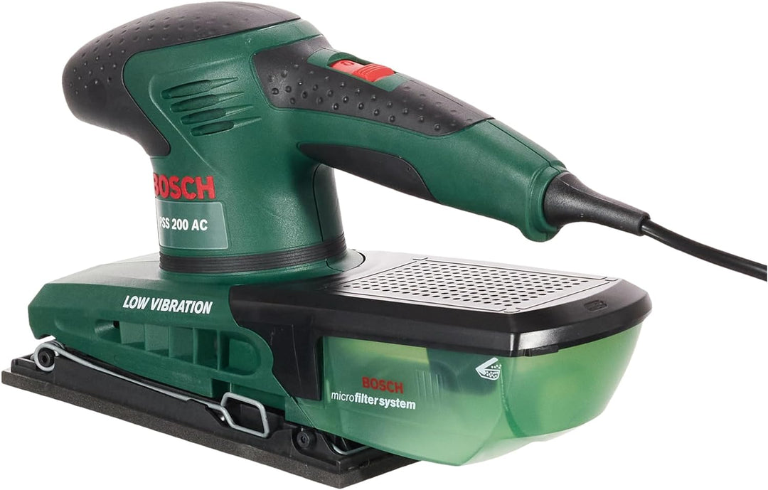 Bosch Home and Garden Bosch PSS 200 AC Schwingschleifer Schwarz, Grün 200 W - Bandschleifmaschinen (