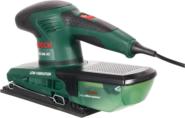 Bosch Home and Garden Bosch PSS 200 AC Schwingschleifer Schwarz, Grün 200 W - Bandschleifmaschinen (