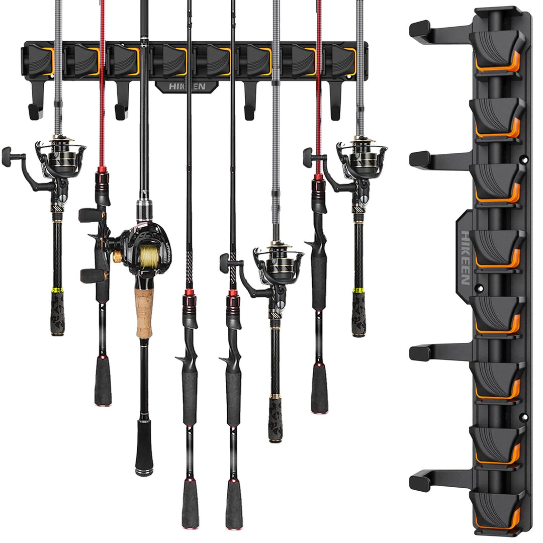 Angelrutenhalter für Garage mit Federgriff Design, Fishing Rod Rack Wand Angel Rutenhalter Vertikale