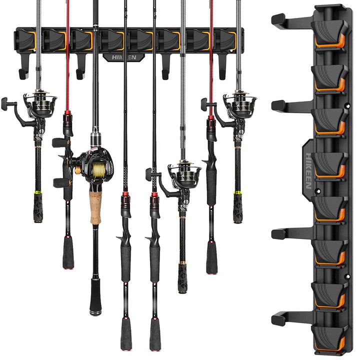 Angelrutenhalter für Garage mit Federgriff Design, Fishing Rod Rack Wand Angel Rutenhalter Vertikale