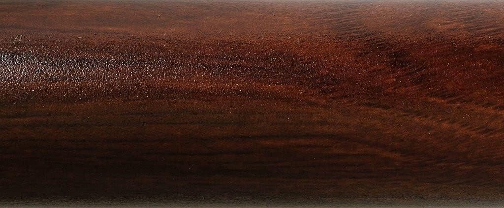 TIBU Aluminium Rundrohr Ø 43 x 2 mm Holz - Nussbaum Holzdekor Länge: 1300 mm / 130 cm / 1,3 m 1300 m