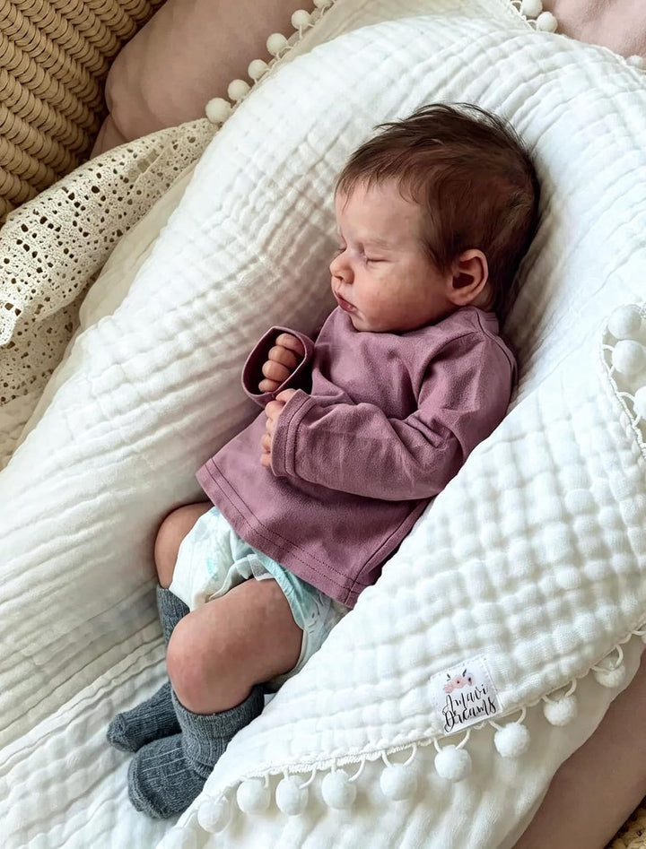 Zero pam Baby Reborn 48 cm, für Mädchen, realistisch, Babys, die echt Aussehen, kompletter Körper mi