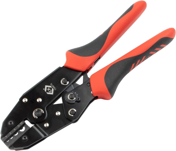 Ratschen-Crimpzange für unisolierte Klemmen 1,5-10mm²
