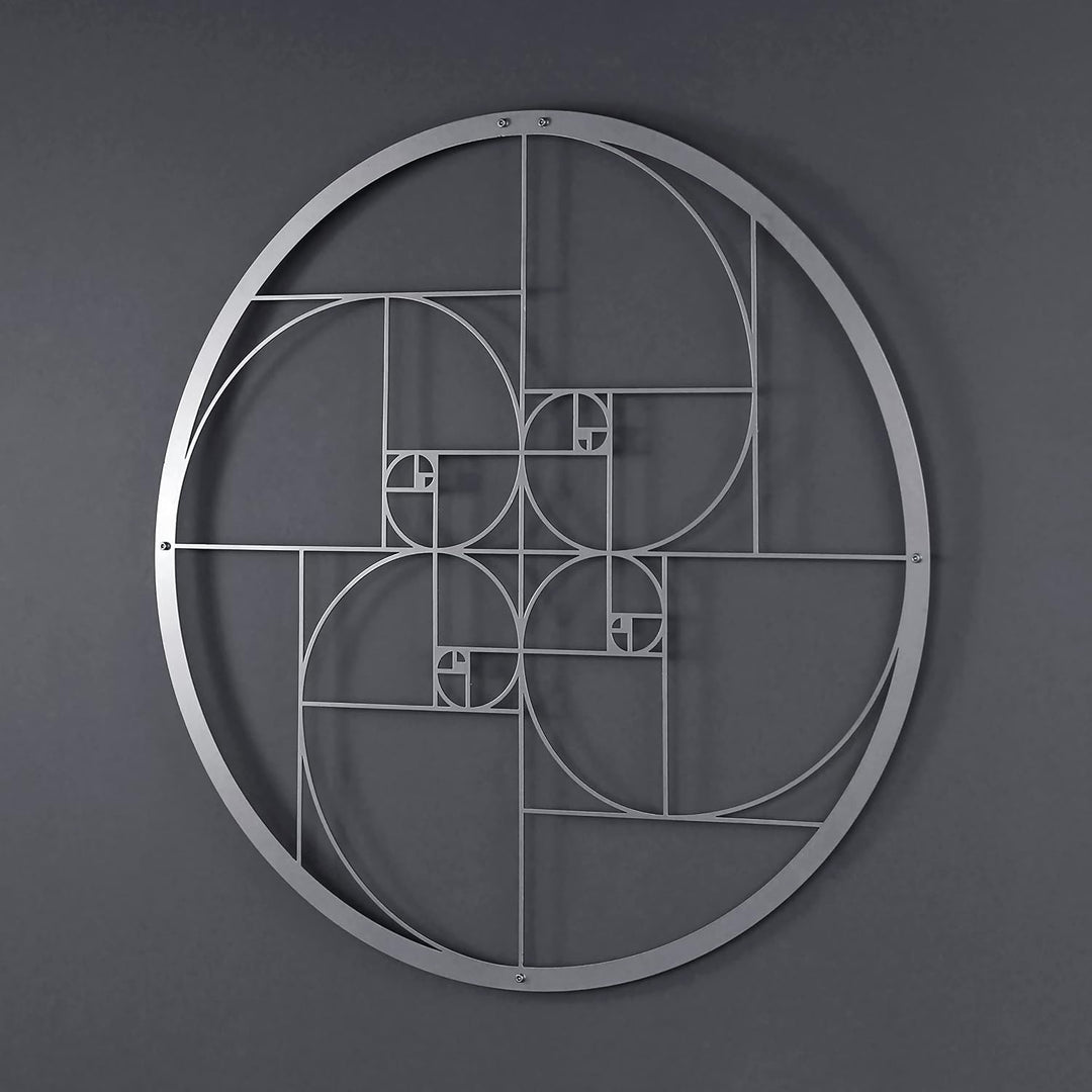 IWA CONCEPT Golden Ratio Metall Wanddekoration|Einzigartige Moderne Dekoration für Wohnzimmer | Meta