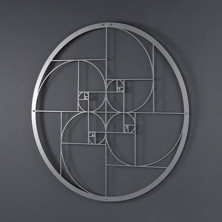 IWA CONCEPT Golden Ratio Metall Wanddekoration|Einzigartige Moderne Dekoration für Wohnzimmer | Meta