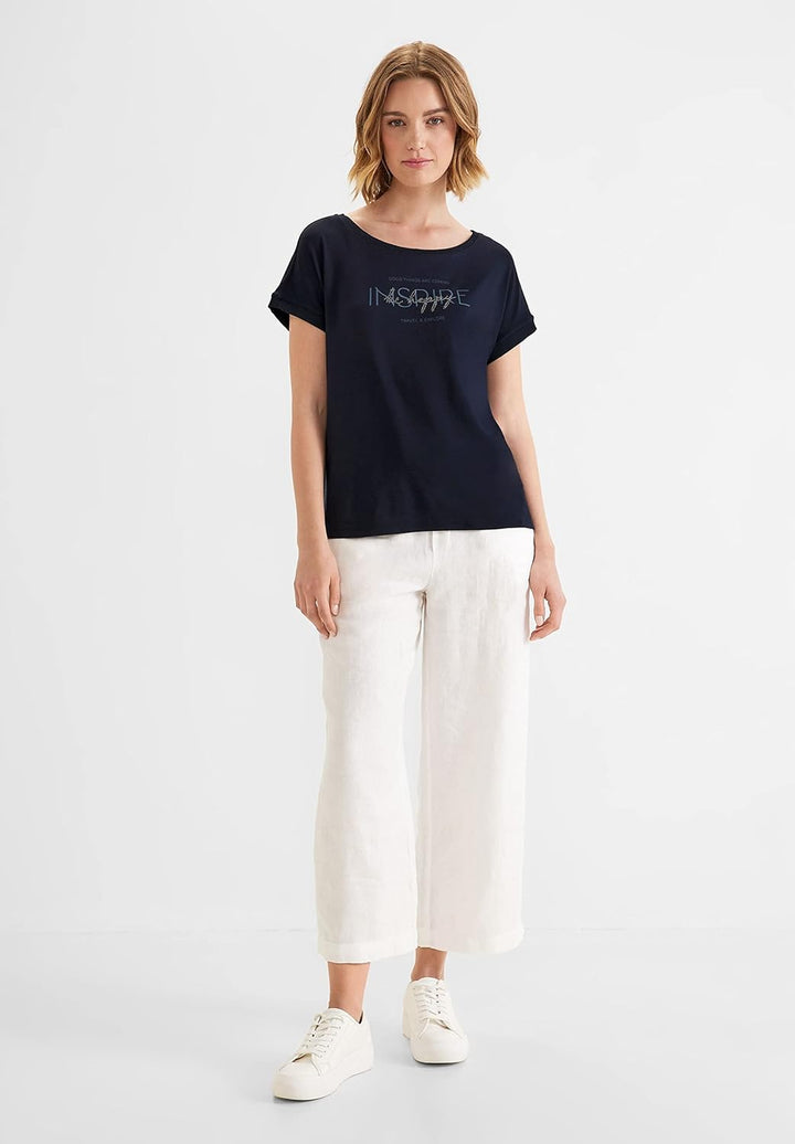 Street One Damen T-Shirt 36 Deep Blue, 36 Deep Blue