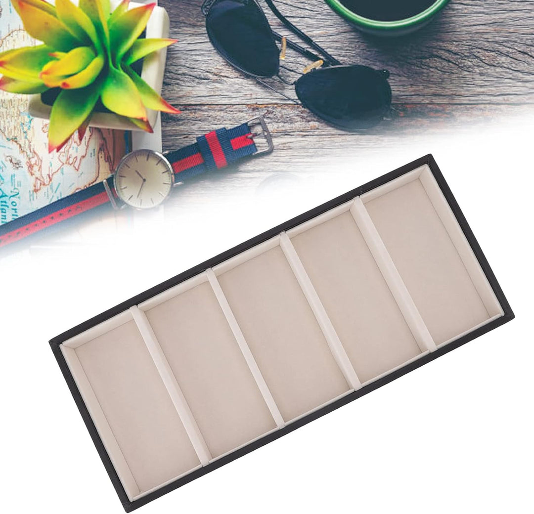 Brillenetui, 5 Gitter, Sonnenbrillen Organizer für Damen, Herren, ohne Abdeckung, Brillen Aufbewahru
