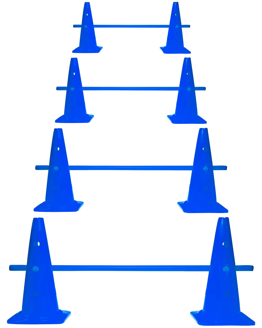 Kombi Kegel 40 – 4 im Set – für den Aufbau von Hürden- oder Slalom-Parcours für Agility-Training – S