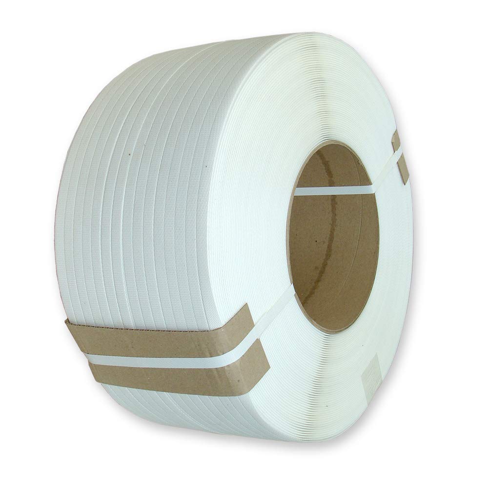PP - Umreifungsband 12 mm breit x 0,63 mm - 3000 m, Kern 200 mm, weiss für Umreifungsmaschinen