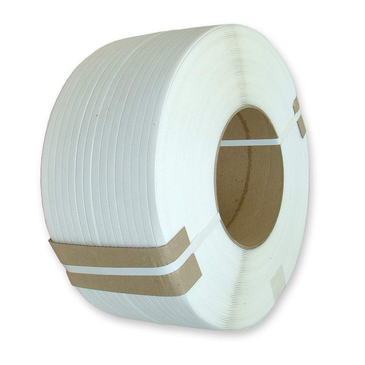 PP - Umreifungsband 12 mm breit x 0,63 mm - 3000 m, Kern 200 mm, weiss für Umreifungsmaschinen