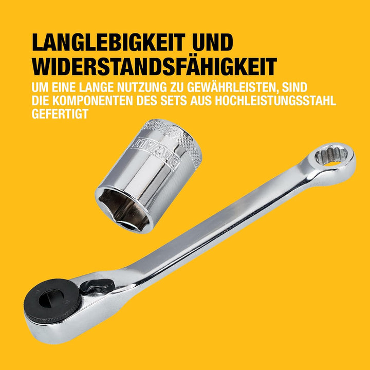 DEWALT Schrauber Bit- und Ratschen-Set (24-tlg., im robusten Case, TSTAK kompatibel) DT71516 1 einhe