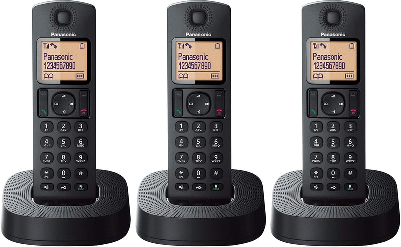 Panasonic kx-tgc313spb Telefon Kabelgebundene ISDN schwarz Dreier, Dreier