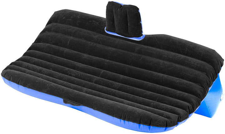 Lescars Matratze für Rücksitz: Aufblasbares Bett für den Auto-Rücksitz mit 12-Volt-Luftpumpe (Luftma