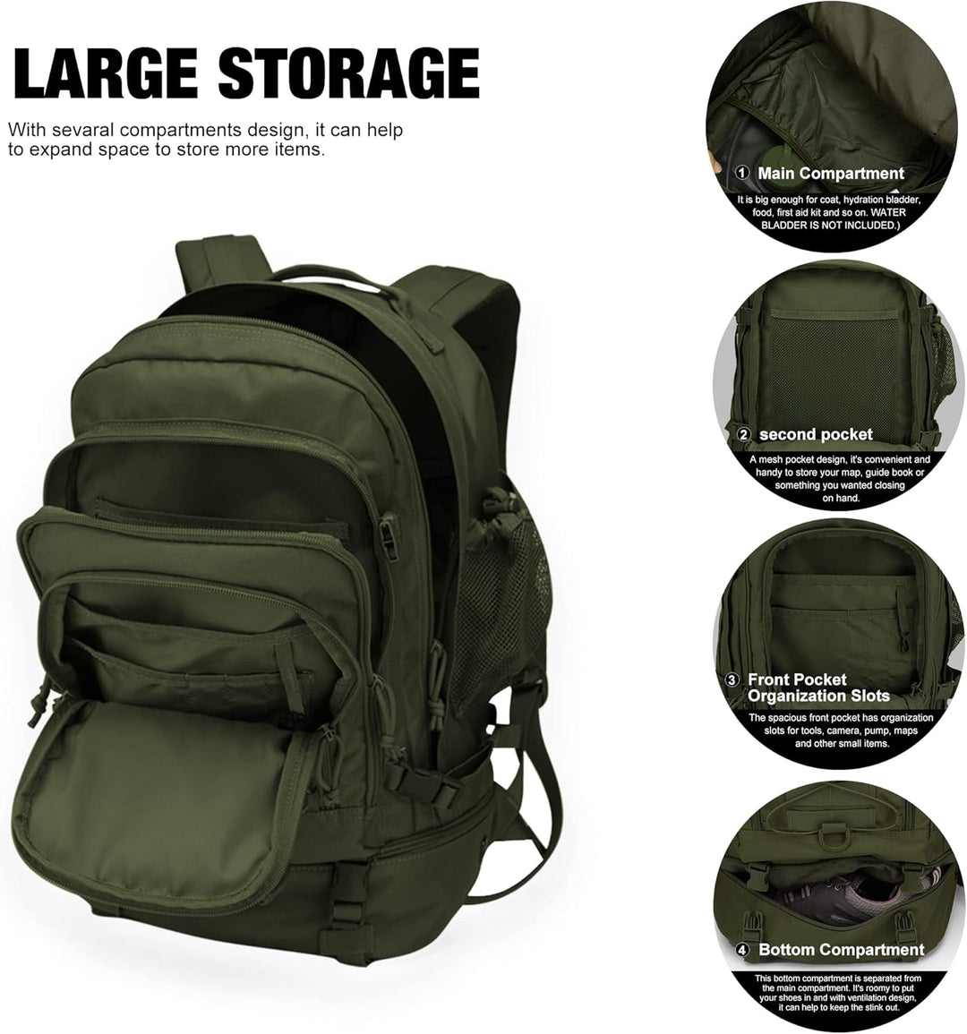 Mardingtop 28L Rucksack Taktischer Rucksack Wanderrucksack Trekkingrucksack Angelrucksack für Surviv