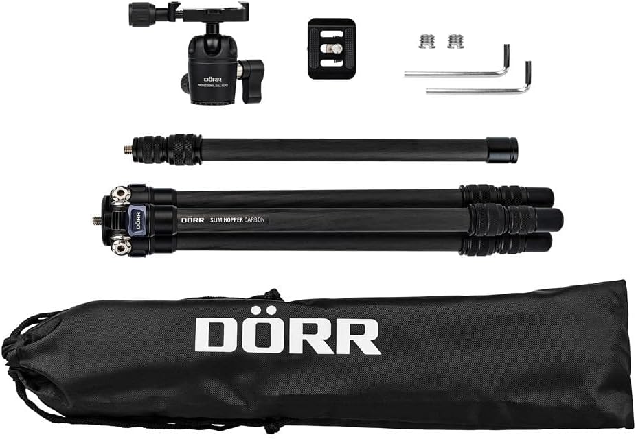 Dorr 380182 Slim Hopper Stativ mit Kugelkopf, 3-teilig, Schwarz'