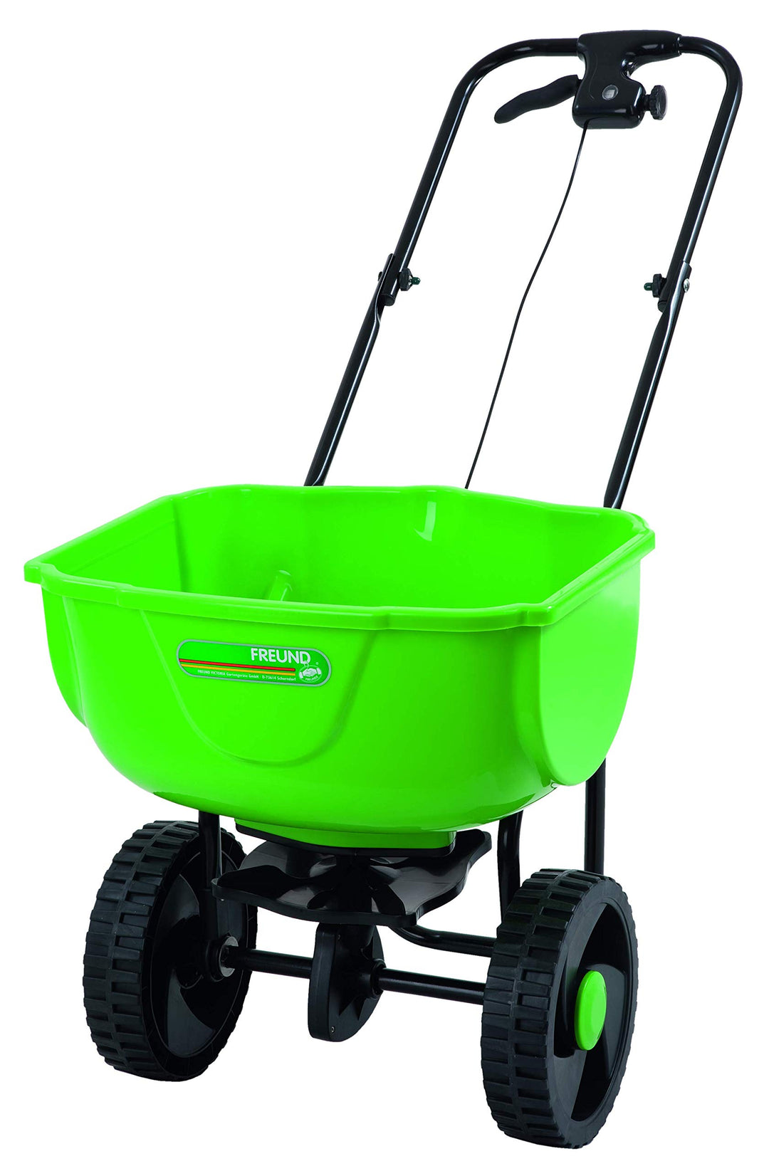 FREUND Victoria Streuwagen 97391 (Fassungsvermögen 27 Liter, zum Säen, Düngen, Streuweite 2-3 m, mit