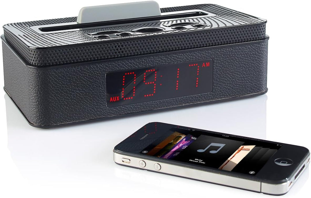 auvisio Boombox: Radio MPS-630.bt mit Bluetooth, Wecker, MP3-Player und AUX, 10 Watt (Lautsprecher,