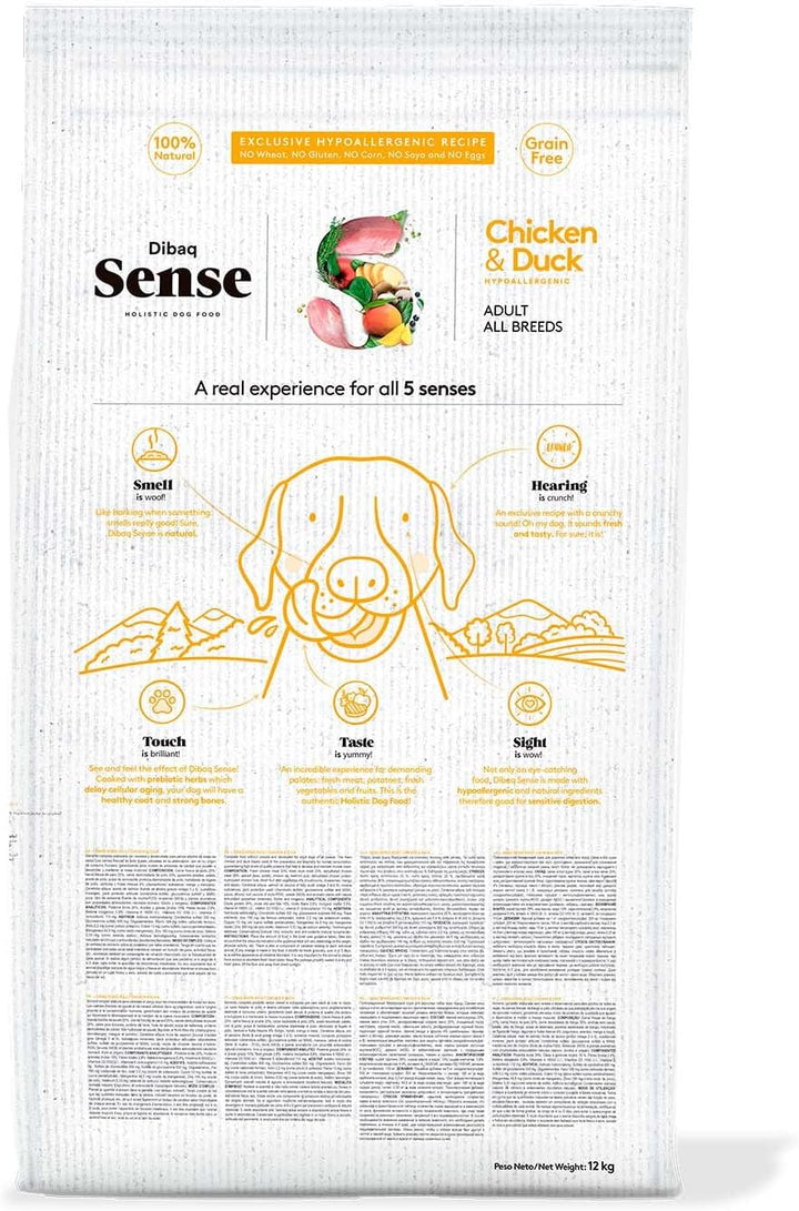 Dibaq Sense Grain Free Huhn & Ente, 100% natürliches Hundefutter 12 kg.