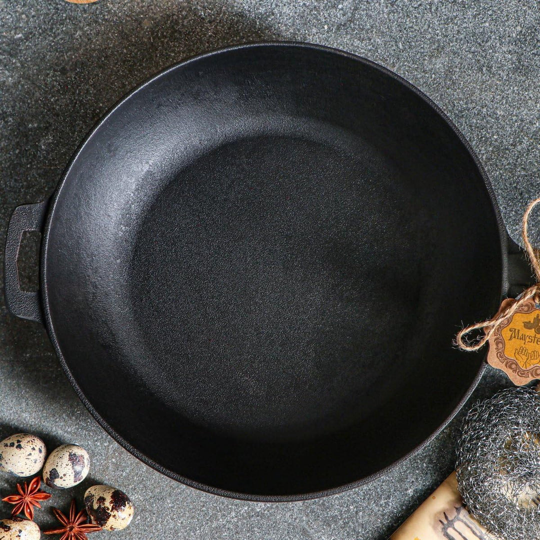 Kompakte Gusseiserne Sautierpfanne – multifunktionales Kochen – Induktion – gleichmässige Wärmeverte