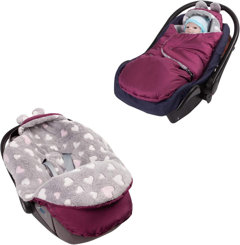 millybo Fusssack Baby Einschlagdecke für Winter geeignet für Kinderwagen Babyschale Babybett Autosit