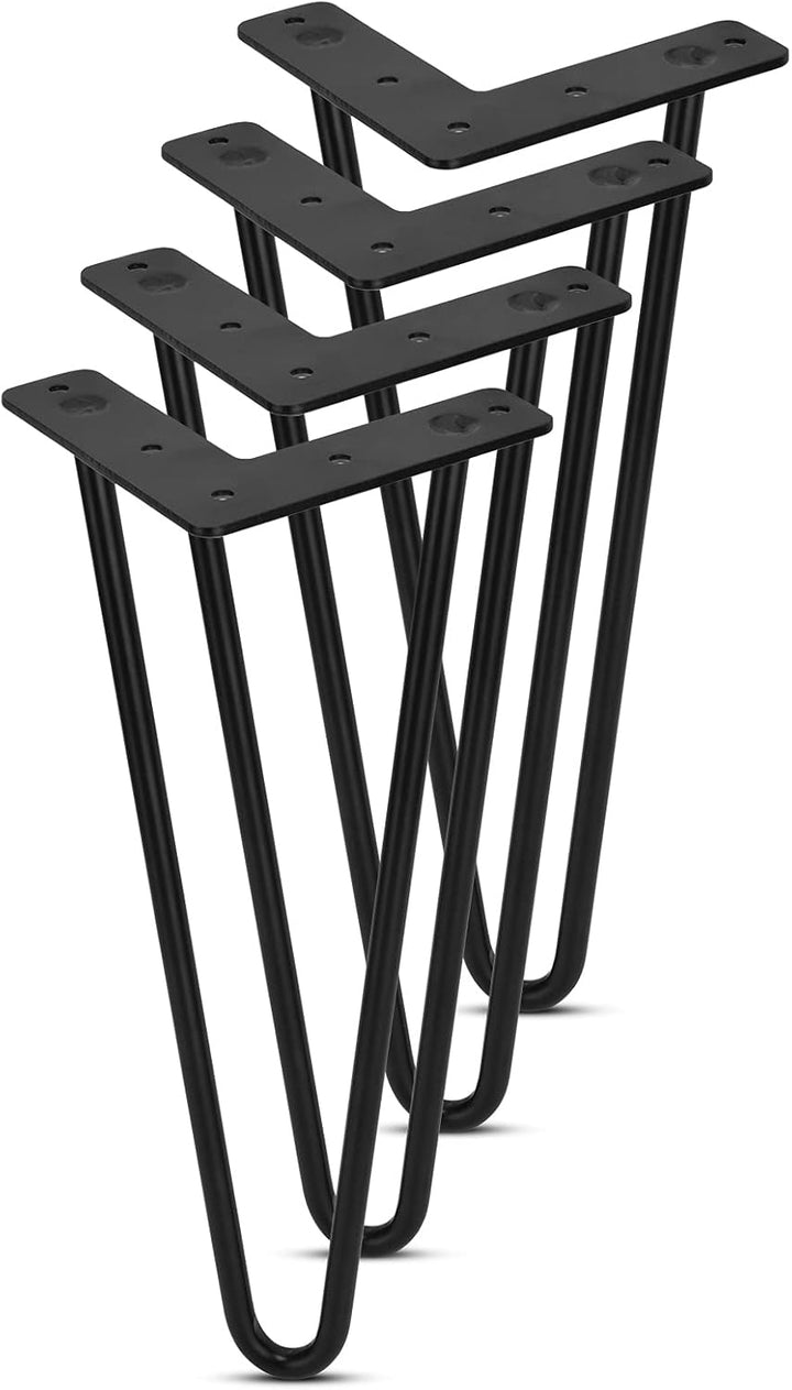 4er Set Hairpin Legs DIY Haarnadel Tischbeine Metall Möbelfüsse Möbelbein 2 Stangen Schreibtischbein