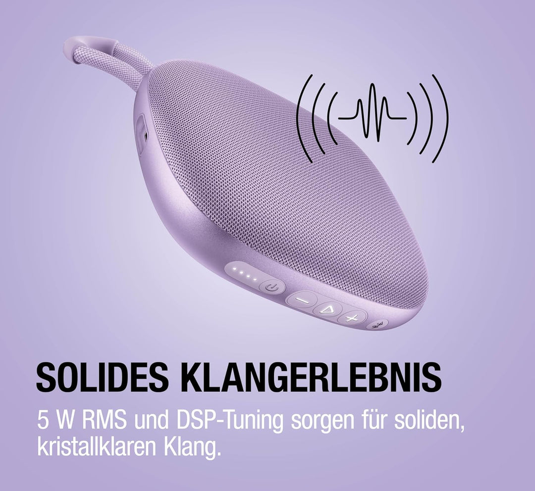 Fresh 'n Rebel Bold S3, Kabelloser Bluetooth Lautsprecher, Wasserdicht (IPX6), 5W RMS mit DSP-Tuning