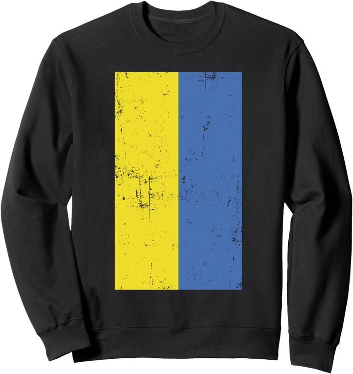 Ukraine Eastern Europe Kyiv Distressed Flag Sweatshirt