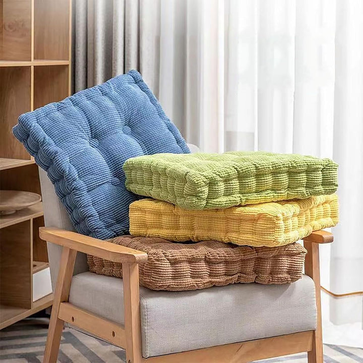 MeYuxg 2er Set Sitzkissen Quadrat, Stuhlkissen 40x40 cm Dicke Bodenkissen Sitzpolster Outdoor &amp; Indo