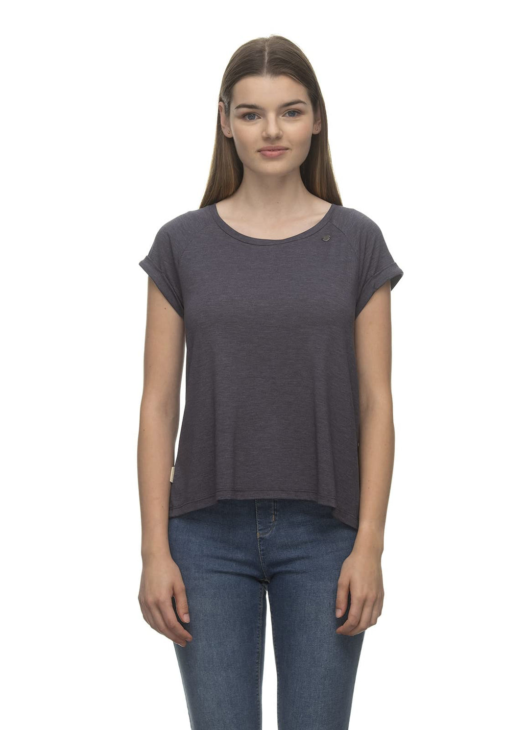 Ragwear BENTHE Damen Frauen T-Shirt Rundhals,Shirt,Oberteil,Kurzarm,Rundausschnitt S Navy 2311_2028,