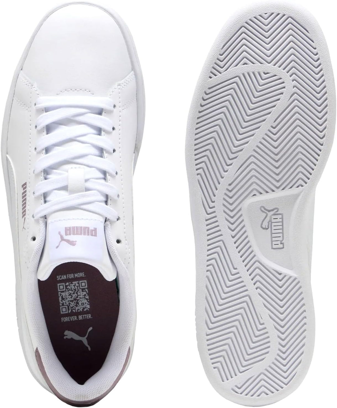PUMA Puma Damen Turnschuhe 36 EU Puma White Silver Mist Plum Jam, 36 EU Puma White Silver Mist Plum