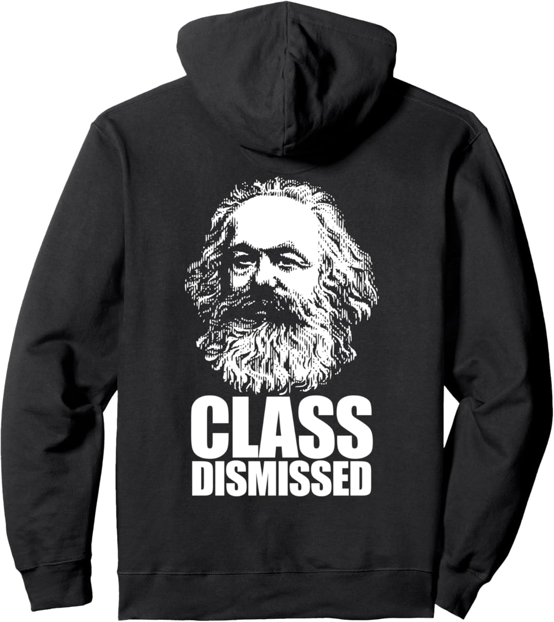 Karl Marx lustige kommunistische Meme auf der Rückseite. Pullover Hoodie